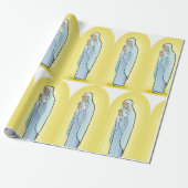 Papier Cadeau Elegant Virgin Mary Catholic Religious (Déroulé)