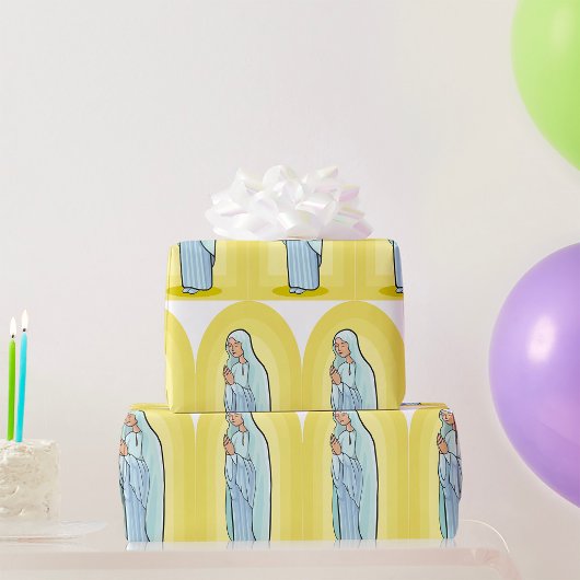 Papier Cadeau Elegant Virgin Mary Catholic Religious