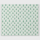 Papier Cadeau Elegant Watercolor Christmas Tree Wrapping Paper (Plat)