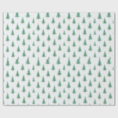 Papier Cadeau Elegant Watercolor Christmas Tree Wrapping Paper (Plat)