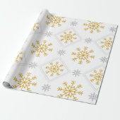 Papier Cadeau Elegant White, Gold and Silver Christmas Wrapping (Déroulé)