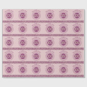 Papier Cadeau Elégante 100e anniversaire Rose Parties scintillan (Plat)