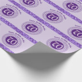 Papier Cadeau Elégante 70e anniversaire Parties scintillant viol (Coin)