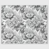 Papier Cadeau Elégante aquarelle blanche grise noire (Plat)