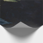 Papier Cadeau Elégante aquarelle florale rose foncé (Coin)