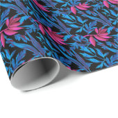 Papier Cadeau Elégante aquarelle motif décorative fleurie (Coin rond)