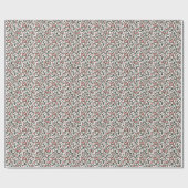 Papier Cadeau Elégante aquarelle motif décorative fleurie (Plat)