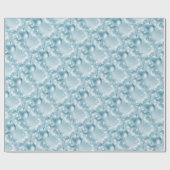 Papier Cadeau Élégante balle de Noël bleu glace (Plat)