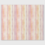 Papier Cadeau Elégante bande pastel avec charme d'aquarelle (Plat)