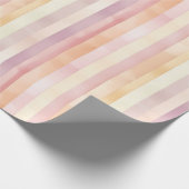 Papier Cadeau Elégante bande pastel avec charme d'aquarelle (Coin)