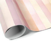 Papier Cadeau Elégante bande pastel avec charme d'aquarelle (Coin rond)