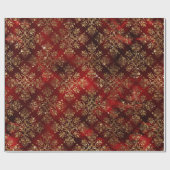 Papier Cadeau Elégante Bourgogne Or (Plat)