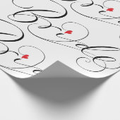 Papier Cadeau Élégante Calligraphie Mariée Fancy Script Letting (Coin)