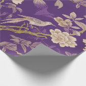 Papier Cadeau Élégante chinoiserie violette (Coin)