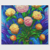 Papier Cadeau Elégante Collection de Belle Peony (Plat)