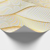 Papier Cadeau Elégante collection Floral Or Blanc (Coin)