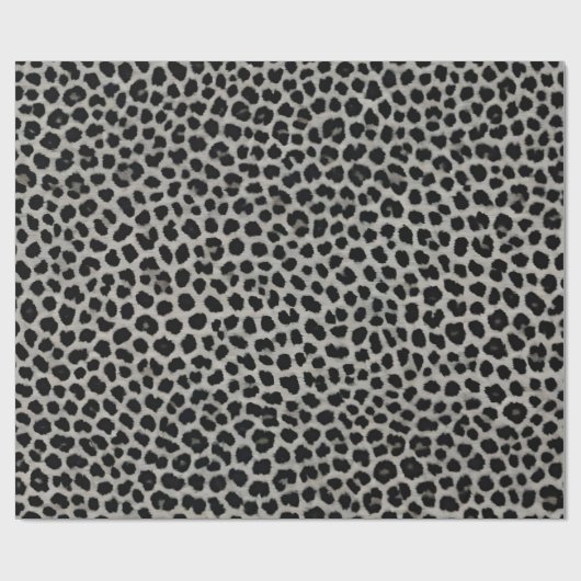 Papier Cadeau Élégante collection moderne de luxe blanc léopard (Plat)