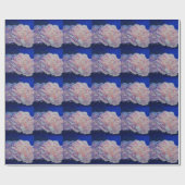 Papier Cadeau Elégante couleur rose blanc pastel aquarelle flora (Plat)