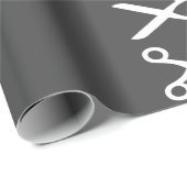 Papier Cadeau Elégante Coupe Ciseaux Coiffeur Tailor (Coin rond)