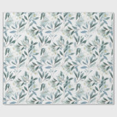 Papier Cadeau Elégante crème Feuille Eucalyptus (Plat)