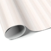 Papier Cadeau Elégante Crème Herringbone Zig Zag (Coin rond)