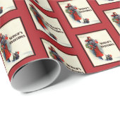 Papier Cadeau Elégante dame déco avec Scottie, Terrier écossais (Coin rond)