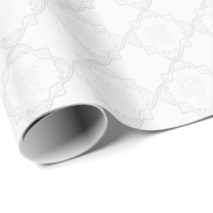Papier Cadeau Elégante dentelle blanche