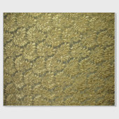 Papier Cadeau Elégante dentelle d'or Vintage (Plat)