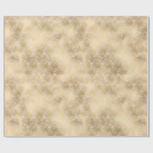 Papier Cadeau Elégante dentelle florale rose et or (Plat)