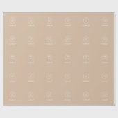 Papier Cadeau Élégante entreprise Logo de vente brun clair (Plat)