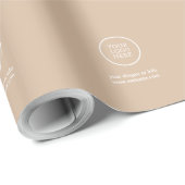 Papier Cadeau Élégante entreprise Logo de vente brun clair (Coin rond)