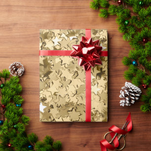 Papier Cadeau Élégante étoile d'or étincelante