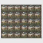 Papier Cadeau Élégante ferme de vache chic à la campagne (Plat)