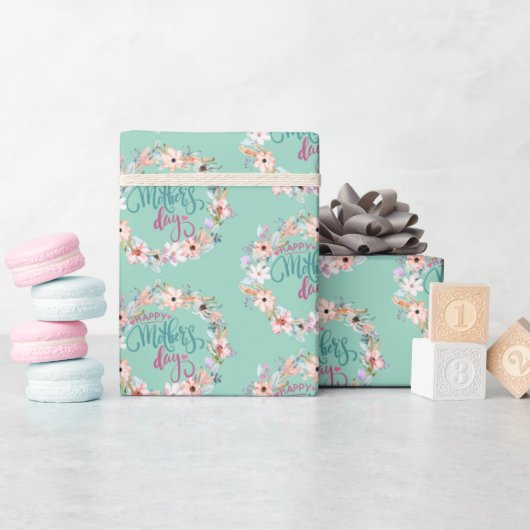 Papier Cadeau Élégante fête des mères florales (Baby Shower)