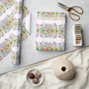 Papier Cadeau Élégante fleur de dacie moderne