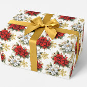 Papier Cadeau Élégante florale de Noël