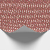 Papier Cadeau Élégante florale en terre cuite (Coin)