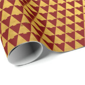 Papier Cadeau Elégante Géométrique Ruby Noël (Coin rond)