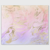 Papier Cadeau Élégante holographie or moderne marbre & parties s (Plat)