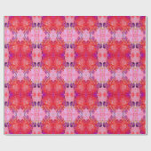 Papier Cadeau Élégante Hydrangea Limelight Violette et Orange (Plat)