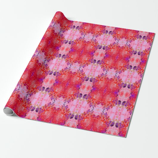 Papier Cadeau Élégante Hydrangea Limelight Violette et Orange (Déroulé)