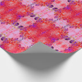 Papier Cadeau Élégante Hydrangea Limelight Violette et Orange (Coin)