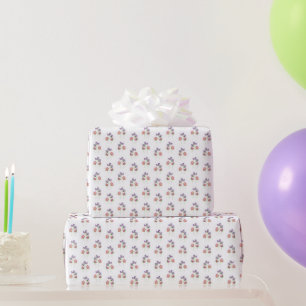 Papier Cadeau Elégante Lavande rose Floral Pois doux Aquarelle