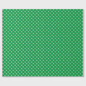 Papier Cadeau Elégante lettre initiale monogramme vert blanc per (Plat)