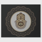 Papier Cadeau Elégante main hamsa, (Plat)
