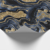 Papier Cadeau Elégante Marine Blue & Gold Parties scintillant Ag (Coin)