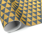 Papier Cadeau Elégante marine géométrique Bleu Noël Arbre de Noë (Coin rond)