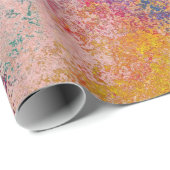 Papier Cadeau Élégante oeuvre Acrylique Abstraite Grunge (Coin rond)