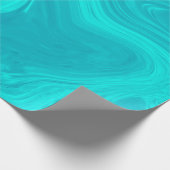 Papier Cadeau Élégante oeuvre de marbre Turquoise liquide Abstra (Coin)