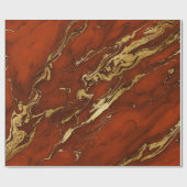 Papier Cadeau Elégante Orange et Or Automne Automne Pierre de ma (Plat)